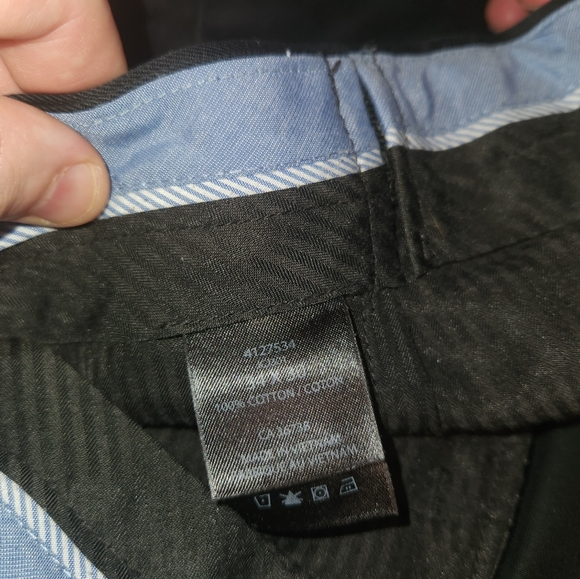 Haggar 100% cotton black pants men size 34-30 - Picture 2 of 3